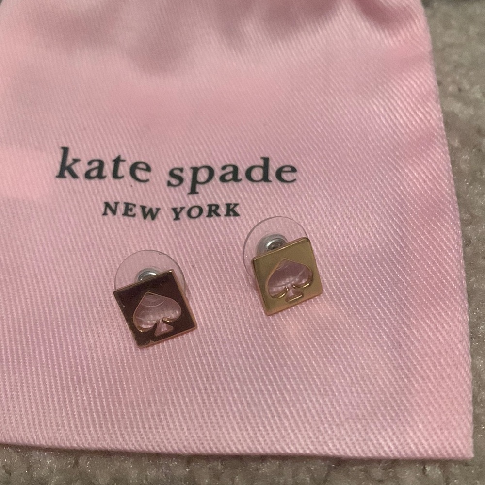 Kate Spade “Spade” square stud earrings